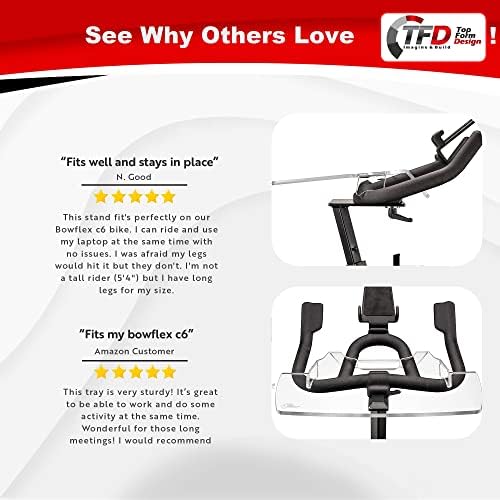 Tfd המגש | תואם לאופני Schwinn IC4 ו- Bowflex C6, מיוצר בארהב | מגש שולחן - מחזיק אקרילי פרימיום